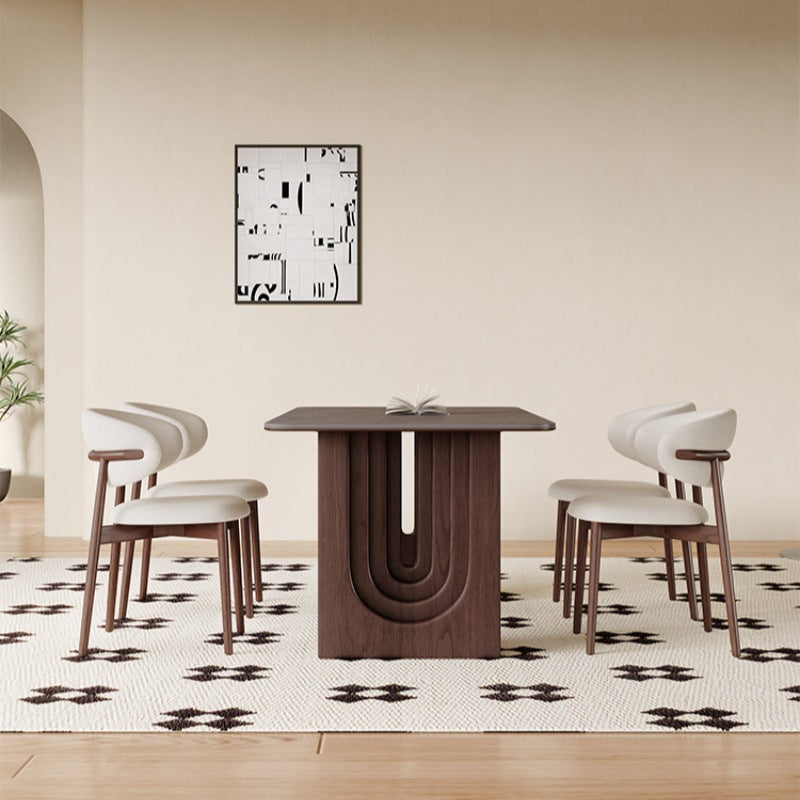 Modern Sintered Stone Ash Wood Table - Stylish & Durable Dining Solution fjx-2631