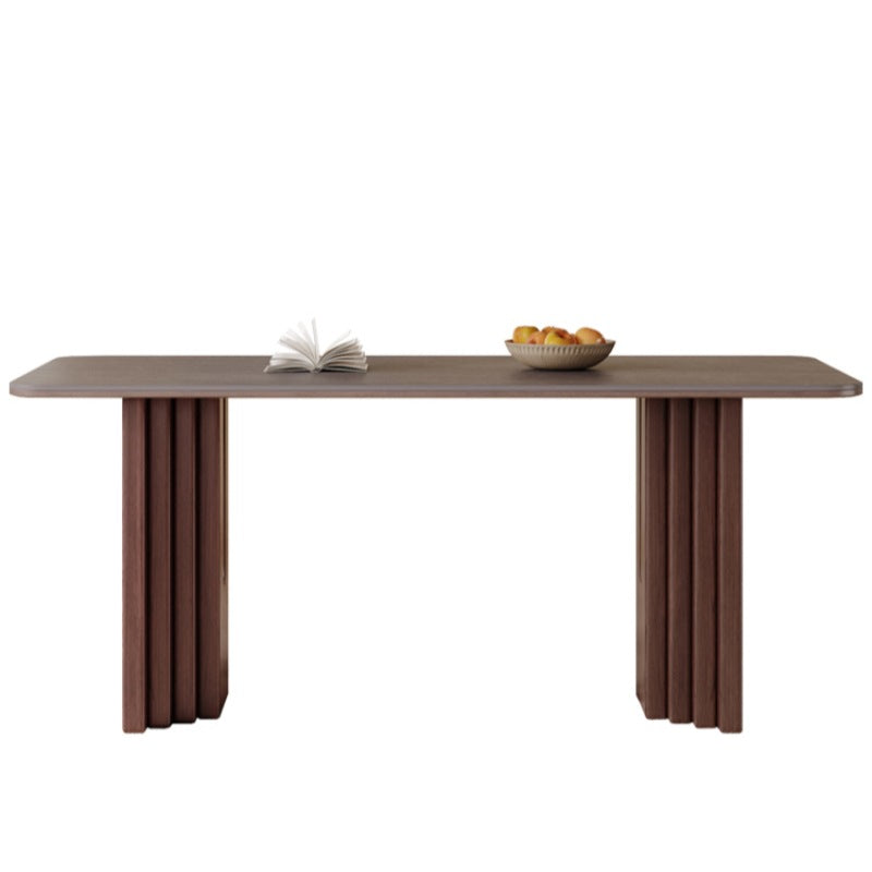 Modern Sintered Stone Ash Wood Table - Stylish & Durable Dining Solution fjx-2631