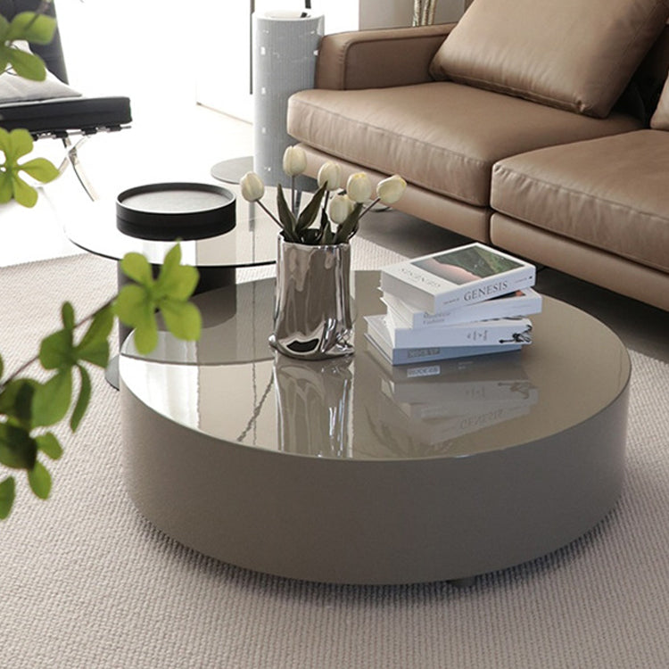 Solid Pine Wood Coffee Table with Tempered Glass and Carbon Steel Frame - Elegant Design for Modern Spaces fjx-2633