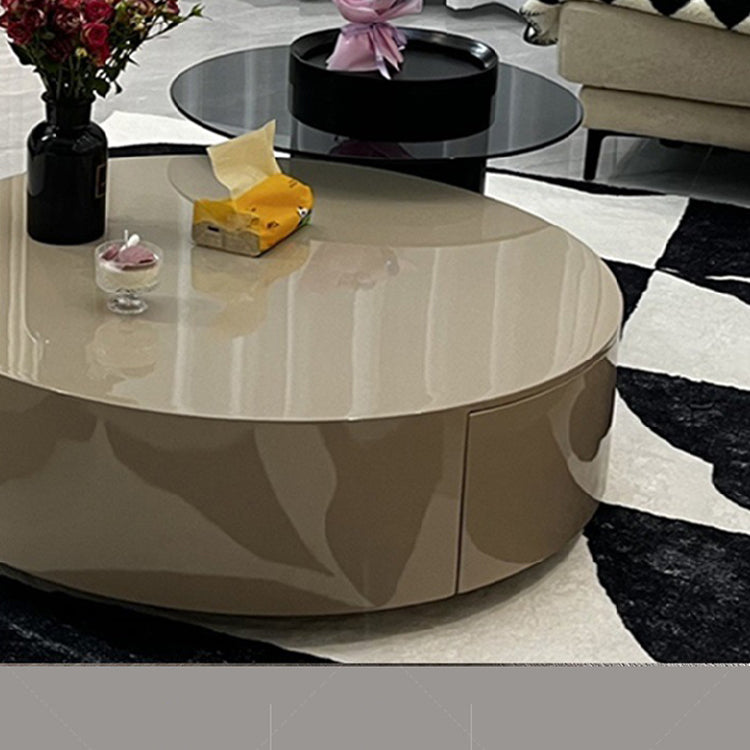 Solid Pine Wood Coffee Table with Tempered Glass and Carbon Steel Frame - Elegant Design for Modern Spaces fjx-2633