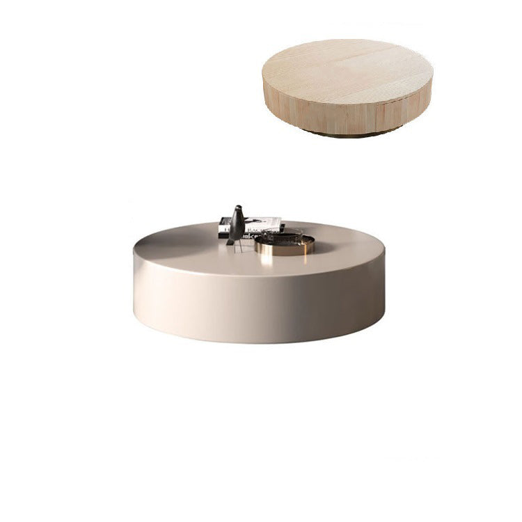 Solid Pine Wood Coffee Table with Tempered Glass and Carbon Steel Frame - Elegant Design for Modern Spaces fjx-2633