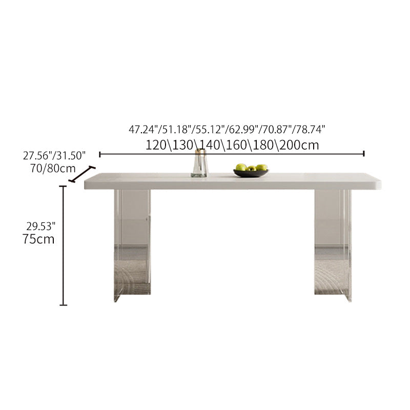 Premium Sintered Stone Acrylic Table - Modern Design & Durable Finish fjx-2641