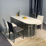 Luxurious Sintered Stone & Solid Wood Dining Table - Modern Elegance for Your Home fjx-2647