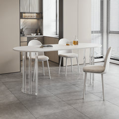 Sleek Sintered Stone Acrylic Table - Modern Design, Durable Elegance fjx-2648