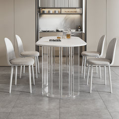 Sleek Sintered Stone Acrylic Table - Modern Design, Durable Elegance fjx-2648