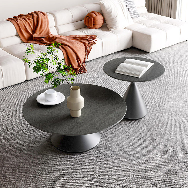 Modern Sintered Stone Carbon Steel Coffee Table - Sleek & Durable Design fjx-2652