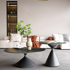 Modern Sintered Stone Carbon Steel Coffee Table - Sleek & Durable Design fjx-2652