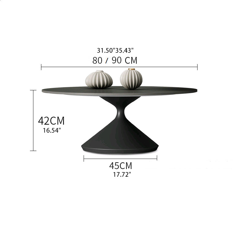 Modern Sintered Stone Carbon Steel Coffee Table - Sleek & Durable Design fjx-2652