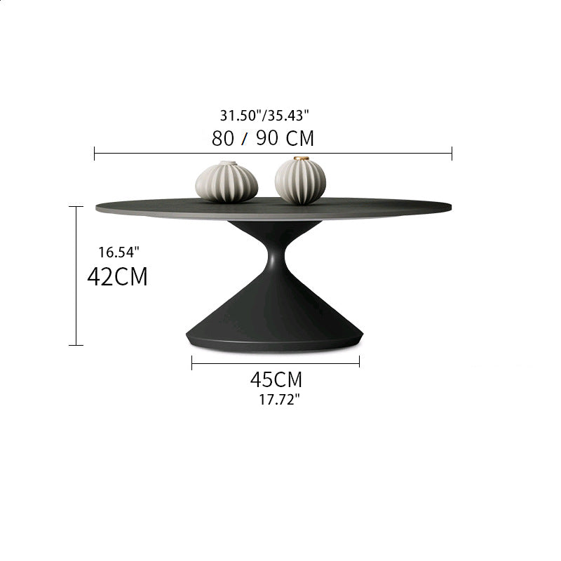 Modern Sintered Stone Carbon Steel Coffee Table - Sleek & Durable Design fjx-2652