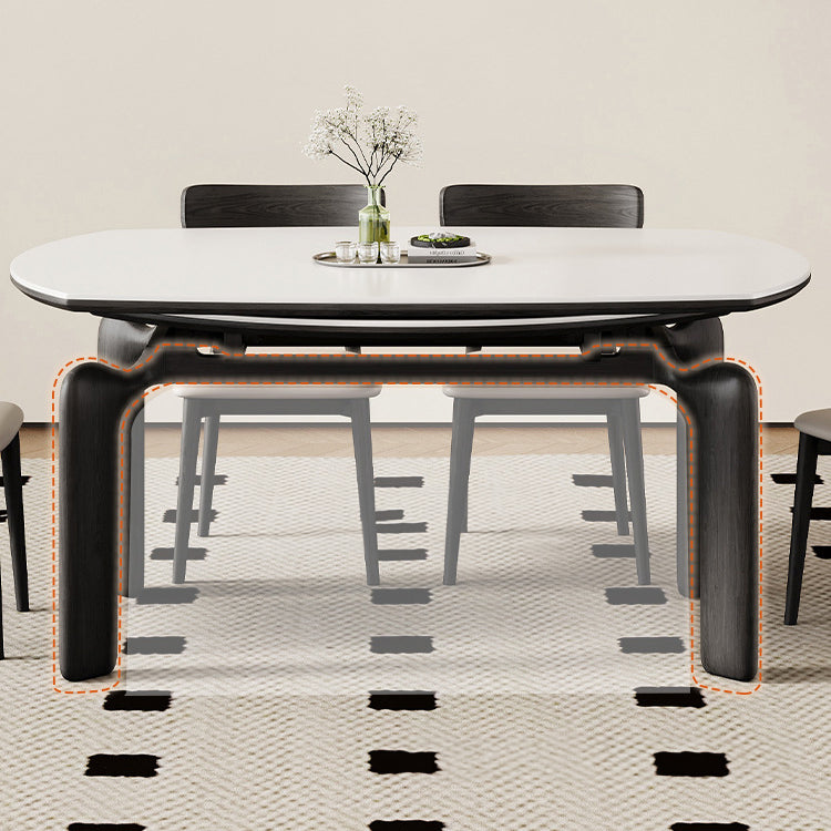 Premium Ash Wood & Sintered Stone Table - Modern Elegance for Your Home fjx-2658