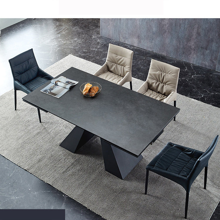 Premium Sintered Stone Table with Durable Aluminum Alloy & Carbon Steel Frame fjx-2669