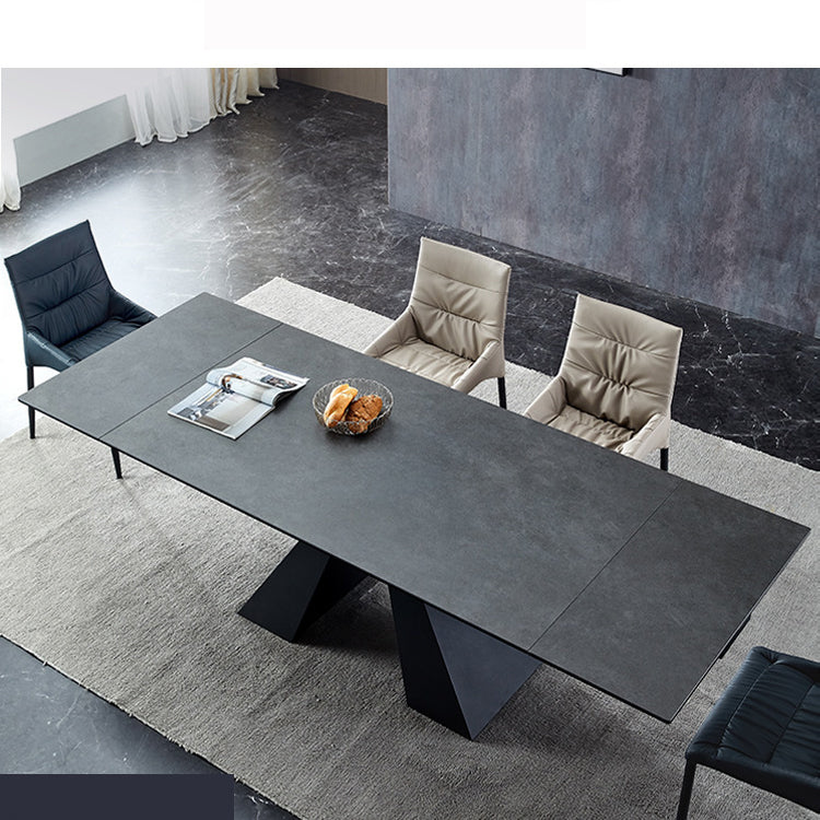 Premium Sintered Stone Table with Durable Aluminum Alloy & Carbon Steel Frame fjx-2669