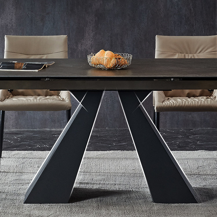 Premium Sintered Stone Table with Durable Aluminum Alloy & Carbon Steel Frame fjx-2669