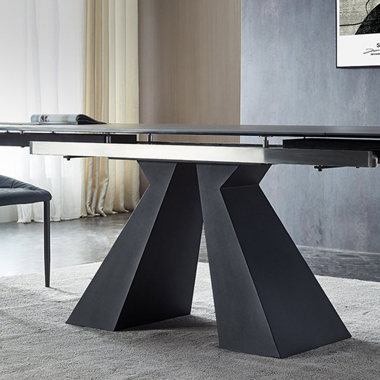 Premium Sintered Stone Table with Durable Aluminum Alloy & Carbon Steel Frame fjx-2669