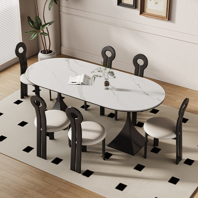 Sleek Modern Table - Sintered Stone & Carbon Steel Design for Stylish Living fjx-2673