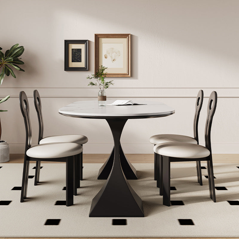 Sleek Modern Table - Sintered Stone & Carbon Steel Design for Stylish Living fjx-2673