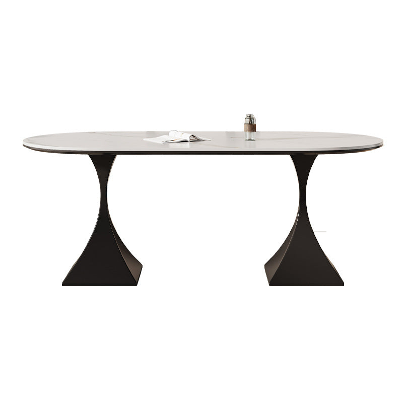 Sleek Modern Table - Sintered Stone & Carbon Steel Design for Stylish Living fjx-2673