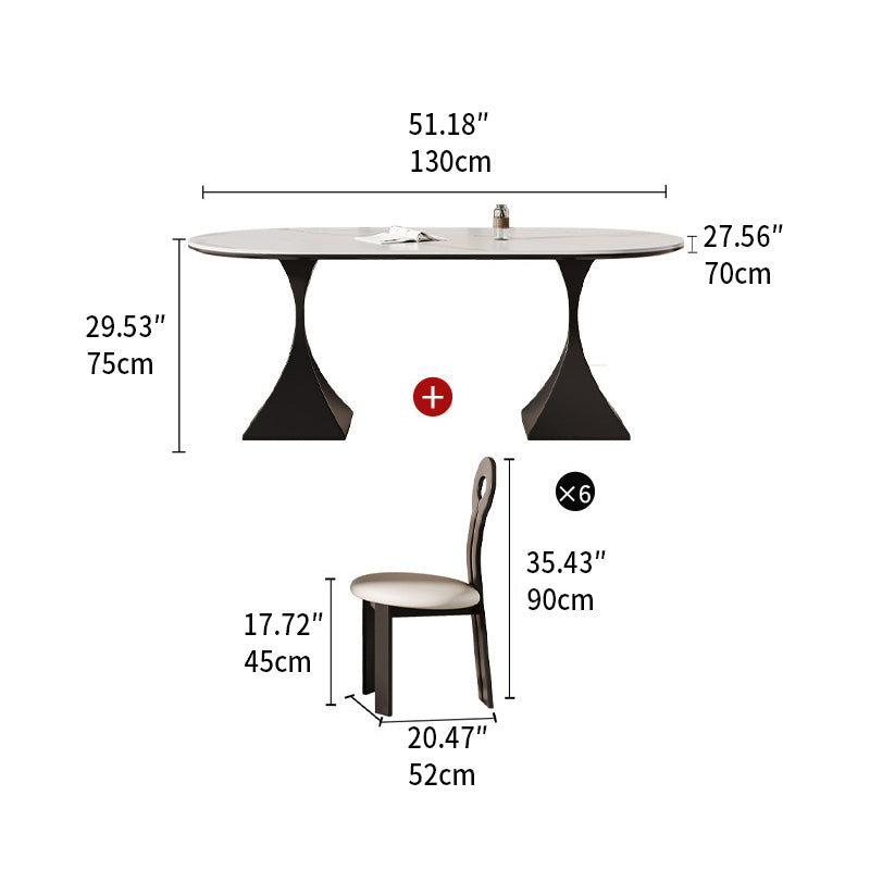 Sleek Modern Table - Sintered Stone & Carbon Steel Design for Stylish Living fjx-2673