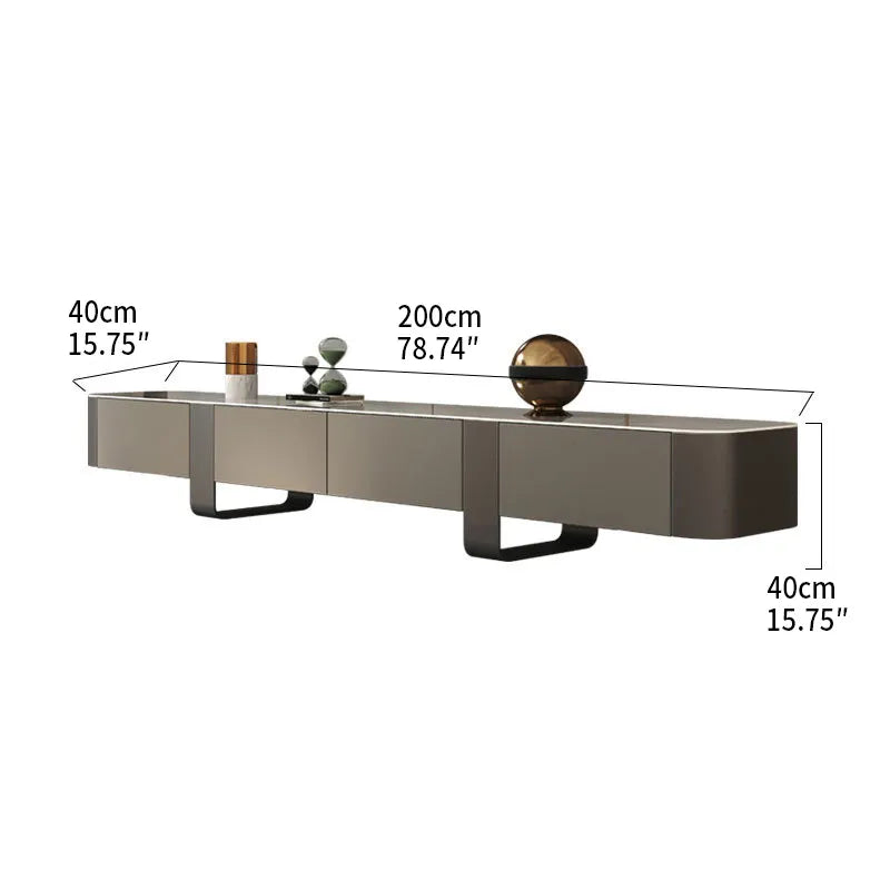Modern Ceramic Sintered Stone TV Cabinet fjx-2679 - Sleek Elegant Design for Living Rooms