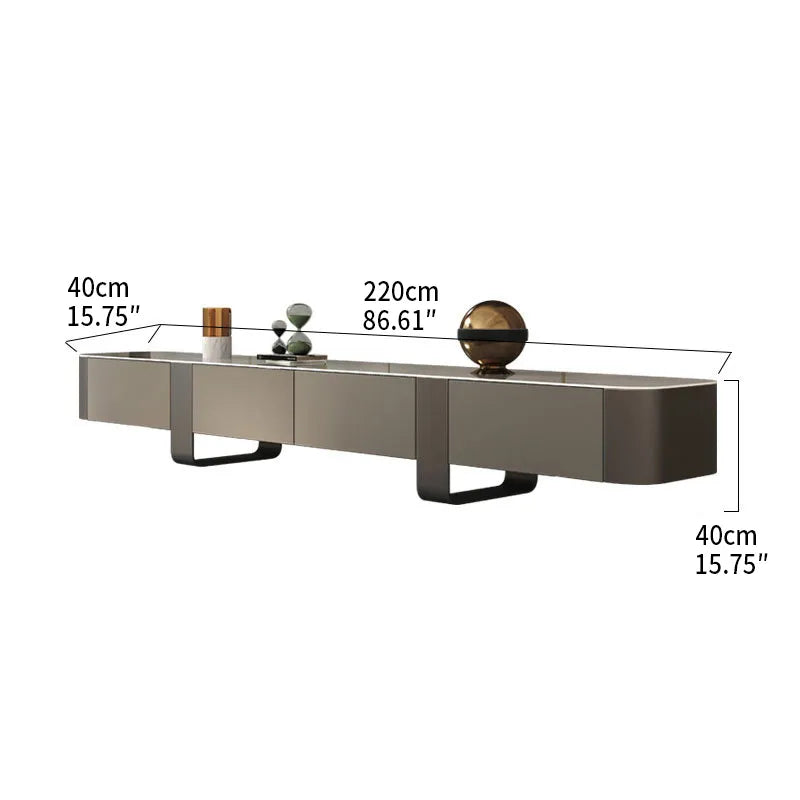 Modern Ceramic Sintered Stone TV Cabinet fjx-2679 - Sleek Elegant Design for Living Rooms