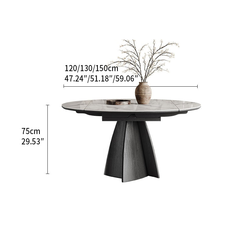 Elegant Ash Wood & Sintered Stone Table - Perfect for Home or Office fjx-2680