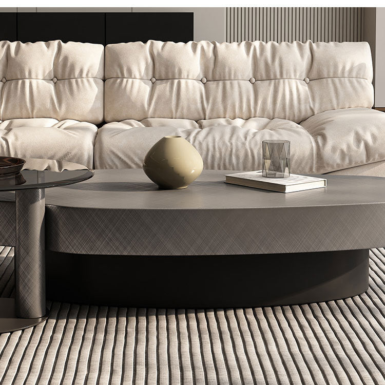 Modern Stainless Steel Carbon Steel Solid Wood Coffee Table for Home and Office fjx-2686