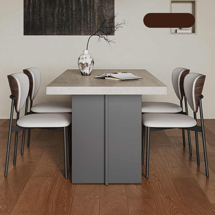 Durable Sintered Stone Aluminum Alloy Table - Sleek & Modern Design fjx-2689