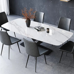 Modern Ceramic Sintered Stone Dining Table fjx-2692 with Stylish Multi-layer Design