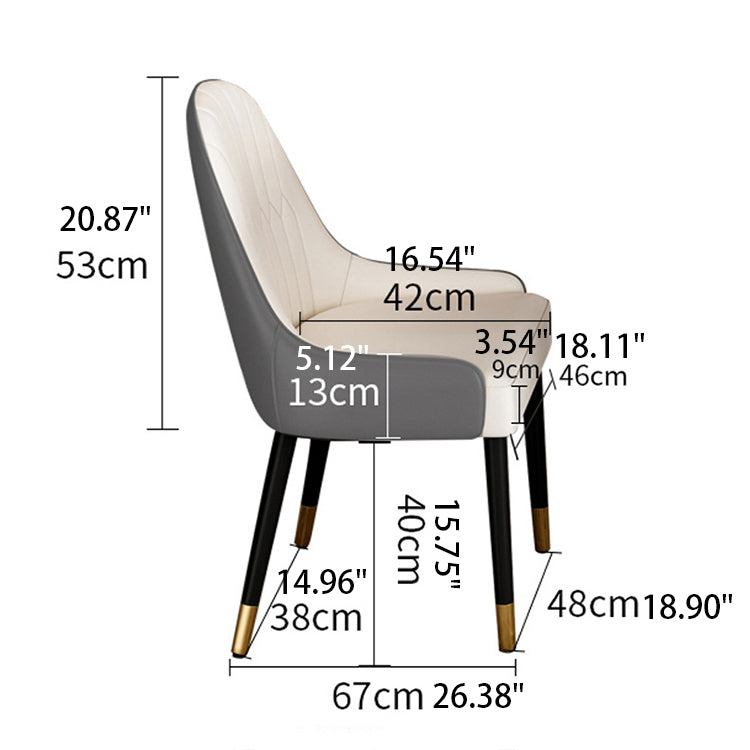 Luxurious Microfiber Leather Chair with Oak Wood & Stainless Steel Frame fjx-2701