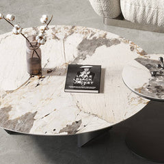 Sleek Sintered Stone Coffee Table with Stainless Steel Frame – Modern Elegance for Your Home fld-2745