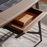 Stylish Stainless Steel Table with Faux Leather Finish - Modern Design & Durable Craftsmanship fld-2751