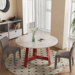 Stunning Terrazzo Beech Wood Table – Elevate Your Home Décor Elegantly fld-2752