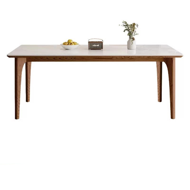 Modern Rectangular Dining Table with Durable Sintered Stone Top for 6-8 Person fmbs-006