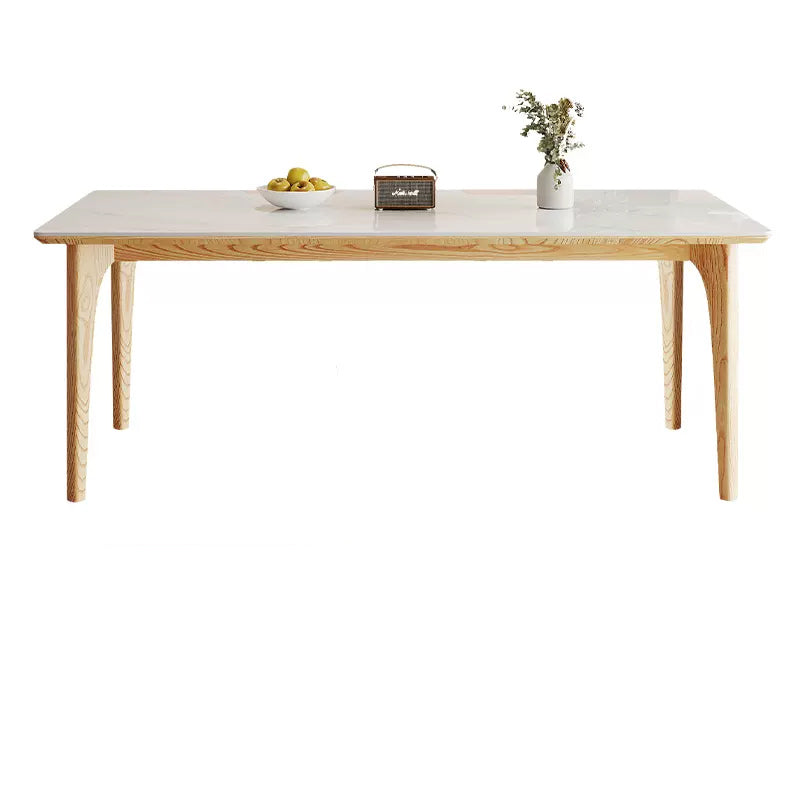 Modern Rectangular Dining Table with Durable Sintered Stone Top for 6-8 Person fmbs-006