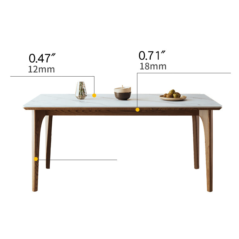 Modern Rectangular Dining Table with Durable Sintered Stone Top for 6-8 Person fmbs-006