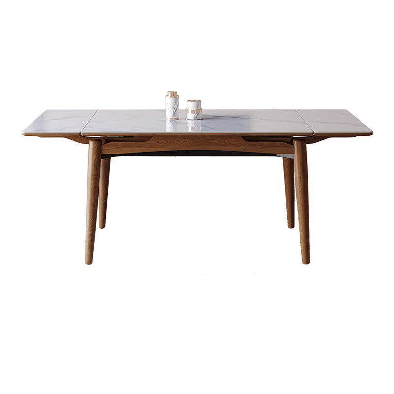 Modern Extendable Rectangular Dining Table with Sintered Stone Top for 6-8 Persons fmbs-008