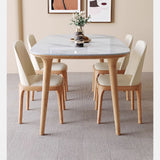 Modern Rectangular Dining Table - Durable Sintered Stone Top for 6 fmbs-012