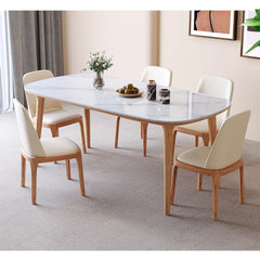 Modern Rectangular Dining Table - Durable Sintered Stone Top for 6 fmbs-012