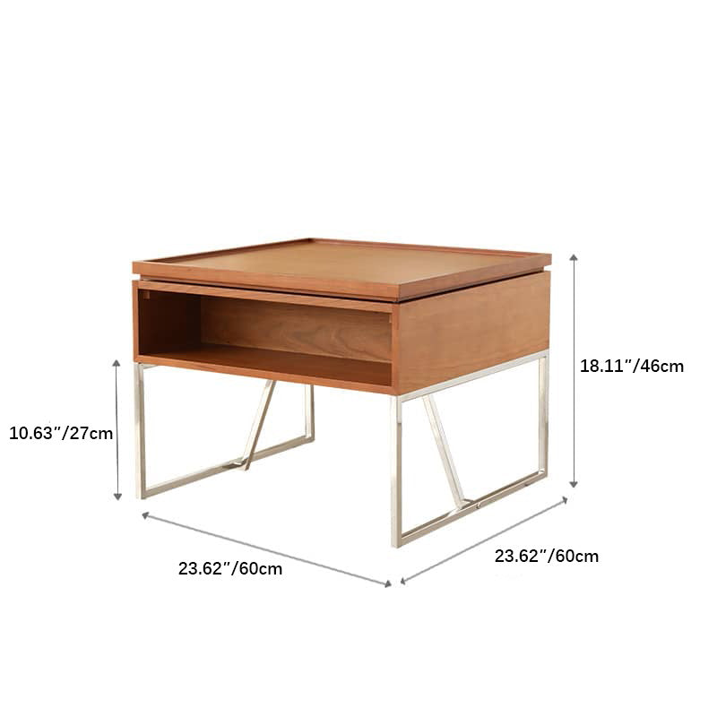 Accents Cherry Wood Coffee Table with Lift Top – Modern with Wheels for LIvingroom fmy-685