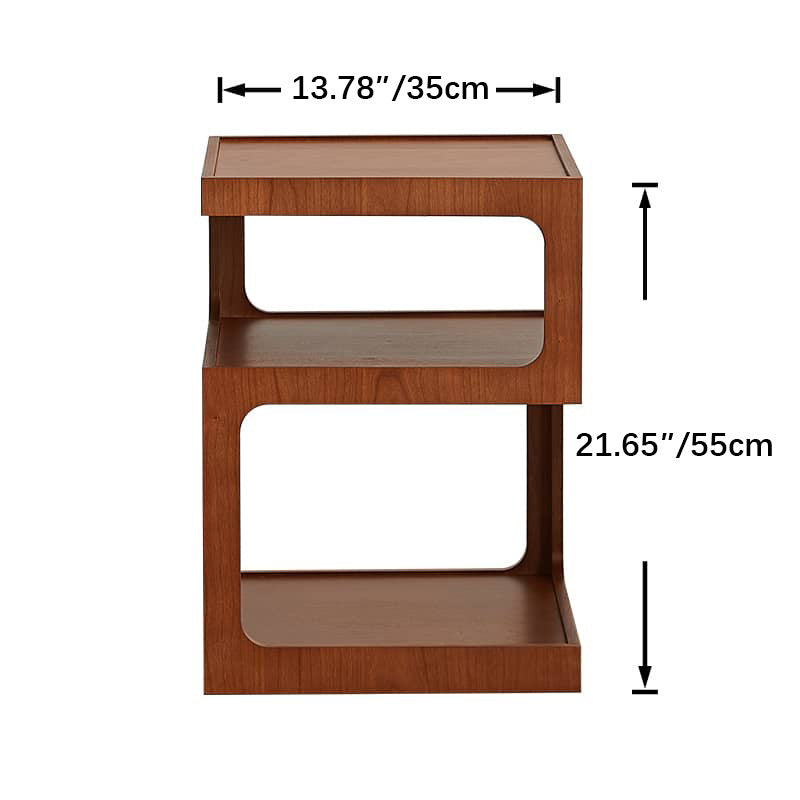 Stylish Light Brown Black Cherry Wood End Table  - Durable Plywood Construction fmy-687