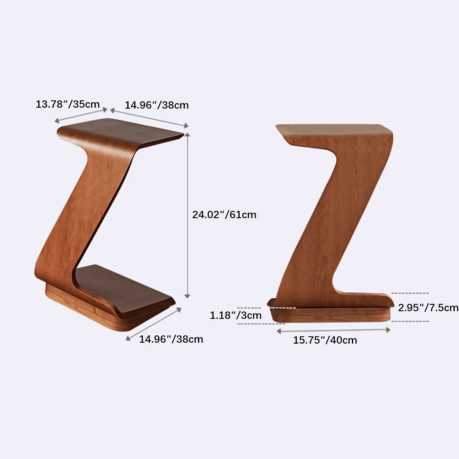 Cherry Wood End Table - Durable Plywood in Unique style for All Your Rooms fmy-691