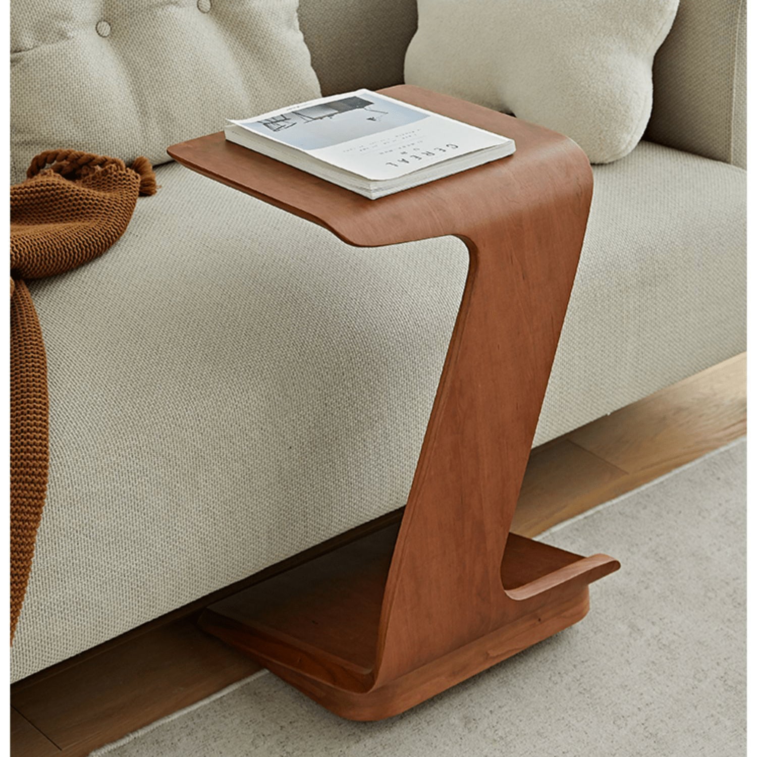 Cherry Wood End Table - Durable Plywood in Unique style for All Your Rooms fmy-691