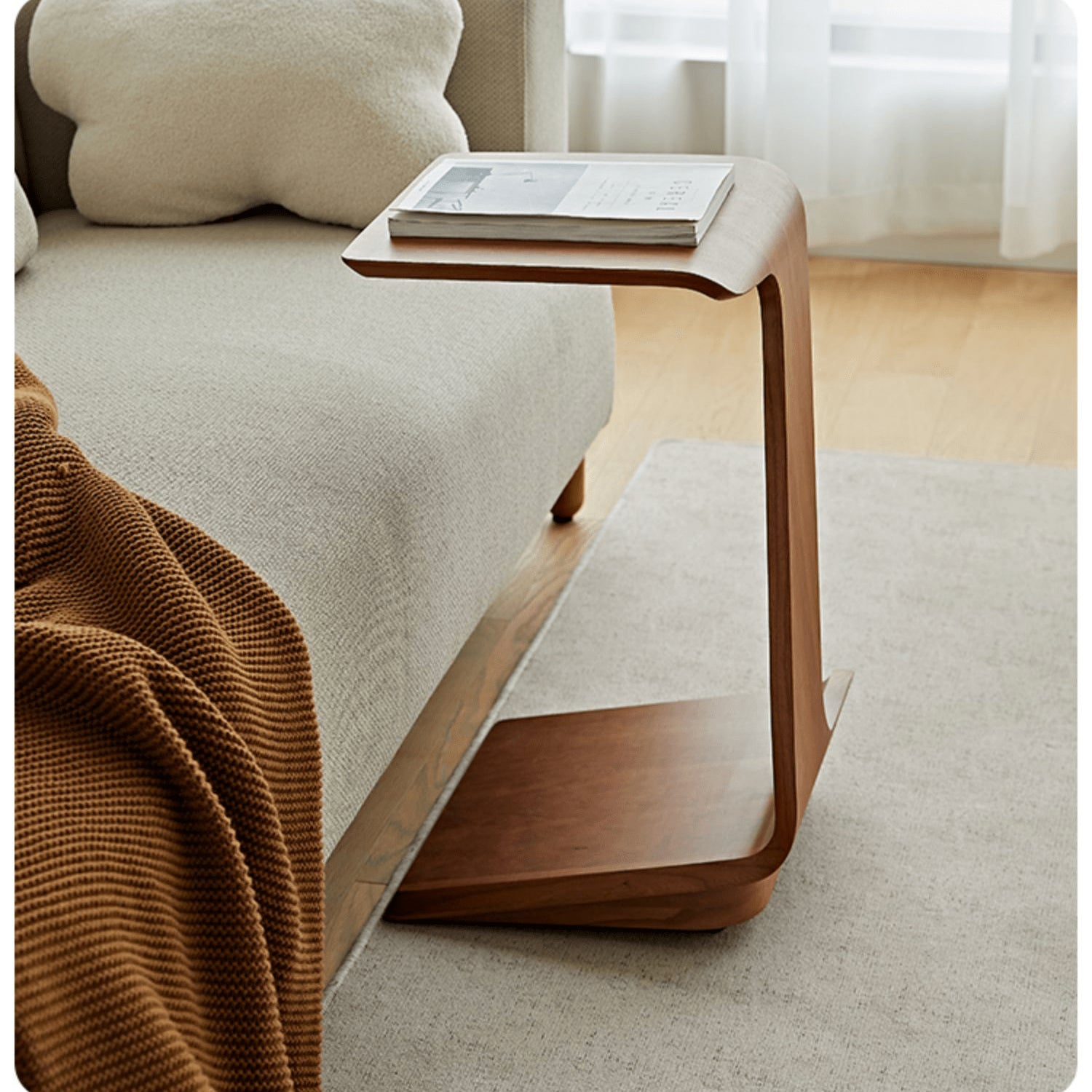 Cherry Wood End Table - Durable Plywood in Unique style for All Your Rooms fmy-691