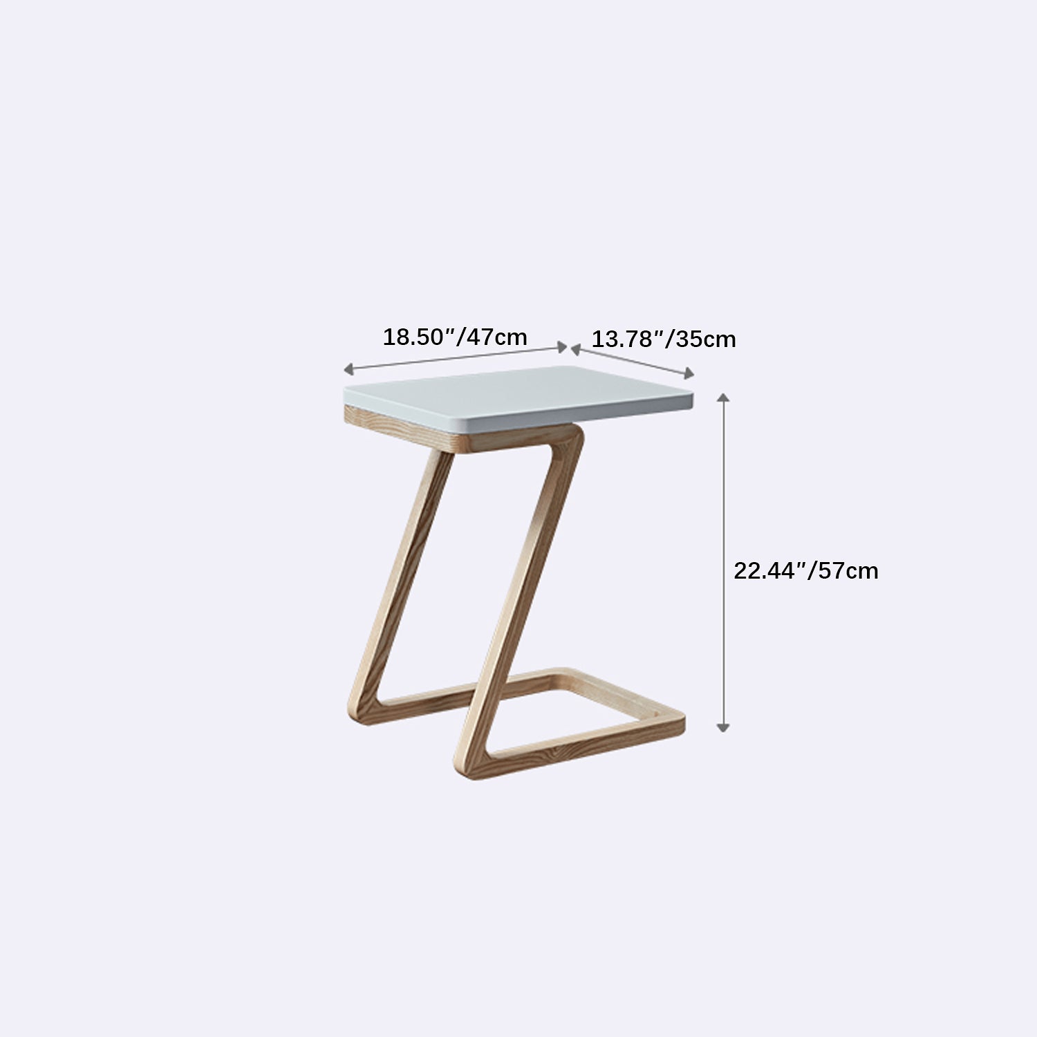 Elegant Natural Light Brown End Table – Solid & Laminated Wood Design fmy-693