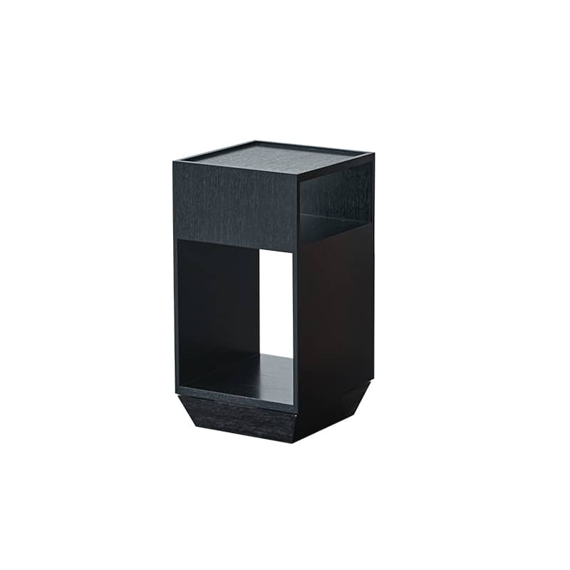 Laminated Wood End Table with Rotatable Base - Modern Design with Storage for Bedroom and LIvingroom fmy-695