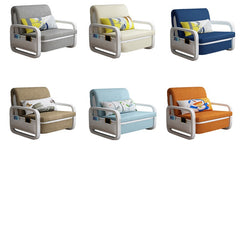 Versatile Solid Wood Sofa - Dark Blue, Pink, Light Gray, Khaki, Beige, Orange - Durable Cotton-Linen Upholstery fnm-947