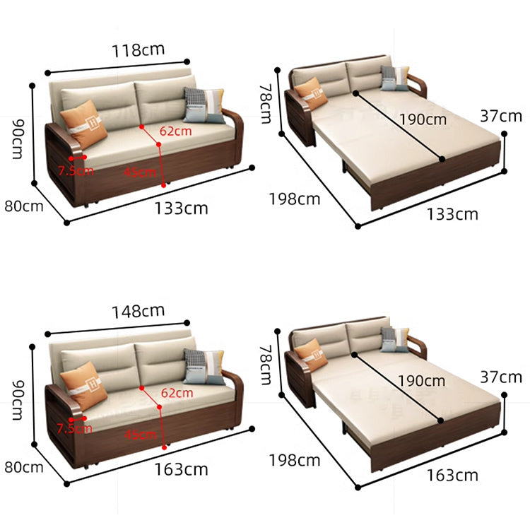 Cozy Sofa with Storage in Multi-Color Couch with Solid Wood Base & Cotton and Linen Filling for LIvingroom fnm-955