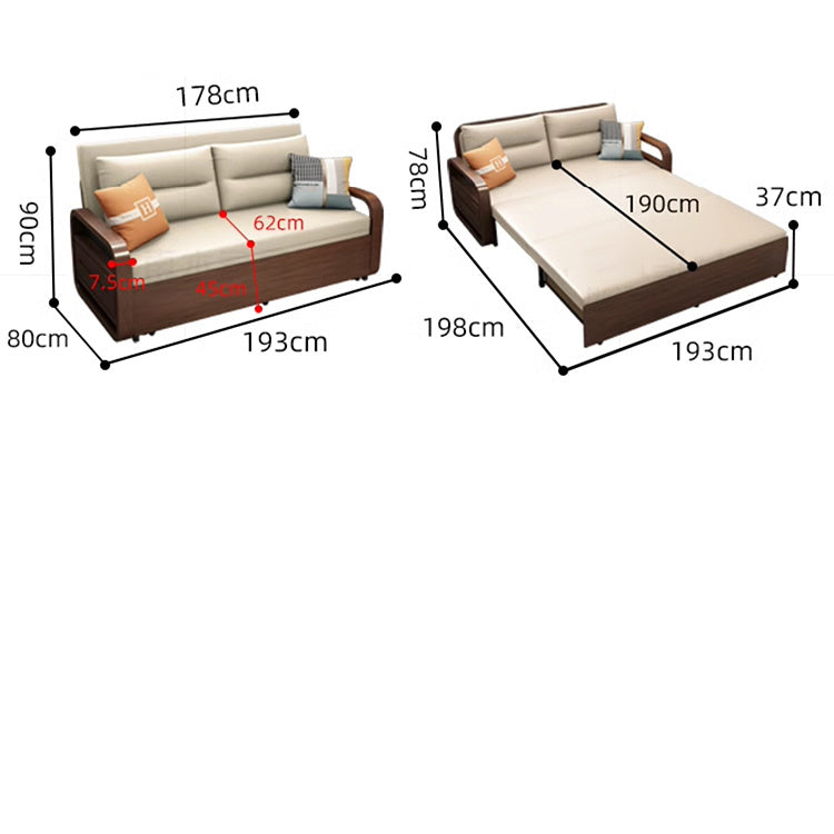 Cozy Sofa with Storage in Multi-Color Couch with Solid Wood Base & Cotton and Linen Filling for LIvingroom fnm-955