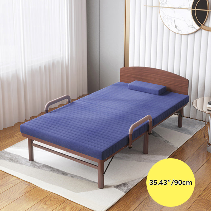 Premium Bed Frame with Grey, Navy Blue, Red, and Dark Brown Coconut Palm Design foltm-1555