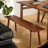 Cherry Wood Elegance: Stylish Long Stool for Home Decor fpmxm-2777